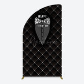 Aperturee - Aperturee Black Suit Diamond Bow Tie Fathers Day Half Moon Arch Backdrop